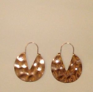 African hammered dangle earrings